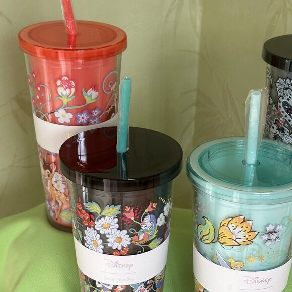 VERA BRADLEY DISNEY TUMBLER W/STRAW:NWT TINKER BELL, BAMBI, CLASSICS, or MICKEY - Picture 5 of 10
